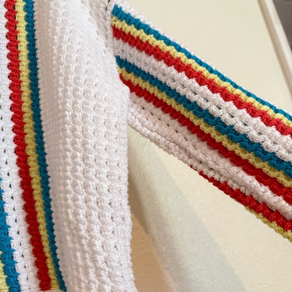 Solid & Striped The Lola Pullover Crochet Long Sleeved Split Cuffs - Picture 10 of 14